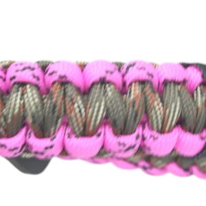 Ten Point Gear Realtree® Paracord Archery Bow Wrist Sling - 100% Full Grain Leather 550 Paracord (Pink Camo)