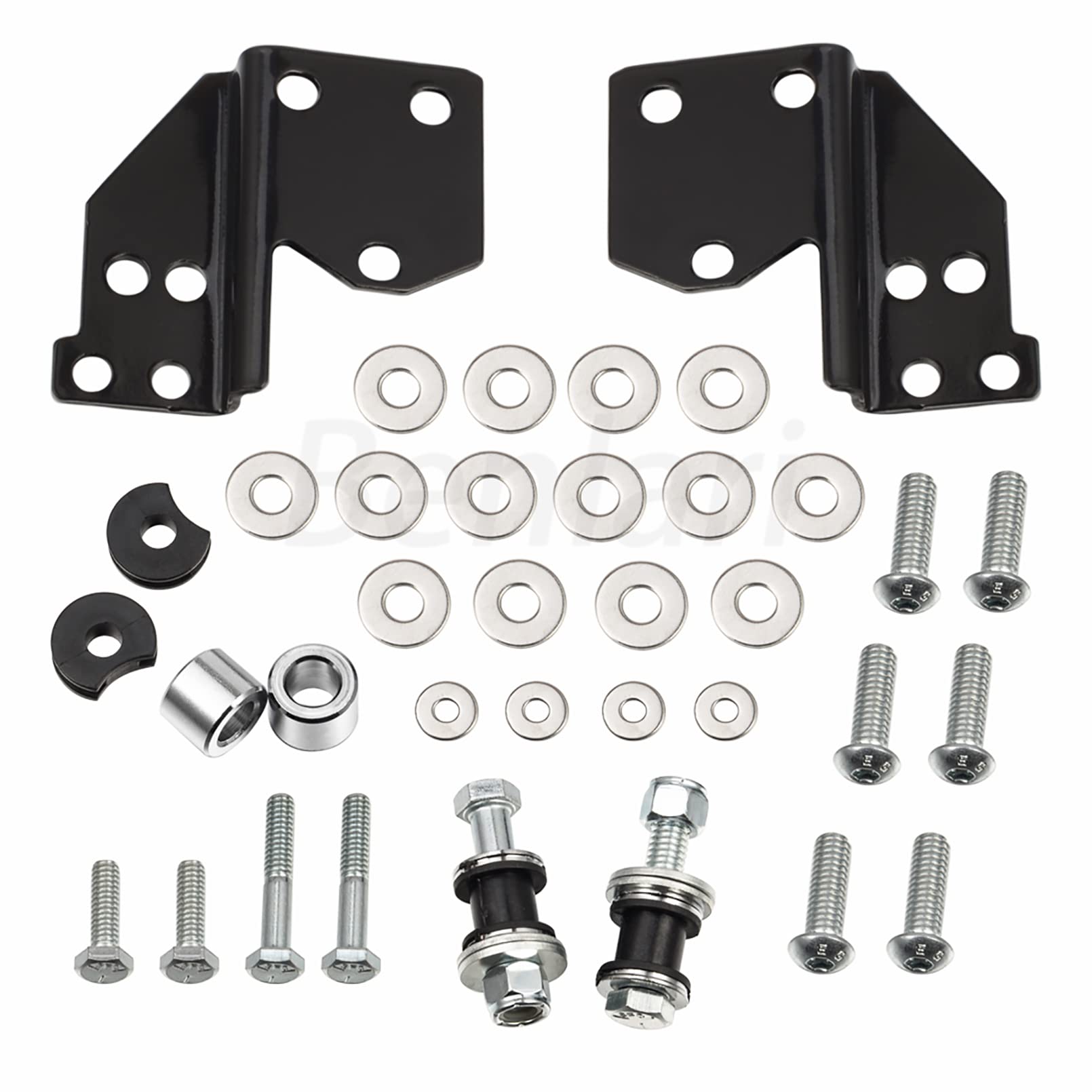 Benlari Detachable Front Docking Hardware Kit Compatible for Harley Davidson Touring 1997-2008 Road King Electra Glide Street Glide Road Glide Replace 53803-06