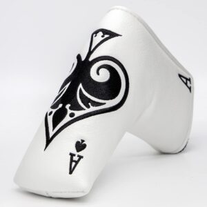 poker ace blade putter cover magnetic putter headcover head cover for blade putters - golf putter cover white for men fits scotty cameron ping putters