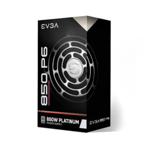 EVGA Supernova 850 P6, 80 Plus Platinum 850W, Fully Modular, Eco Mode with FDB Fan, 10 Year Warranty, Includes Power ON Self Tester, Compact 140mm Size, Power Supply 220-P6-0850-X1