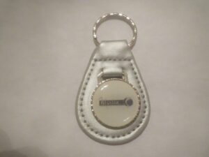 1965 1966 1967 marlin vintage logo leather keychain - silver