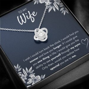 Gifts For Wife Birthday Gifts From Husband Necklace Valentines Day Find You Sooner Jewelry Box Pendant Personalized Custom Made Romantic Gift For My Best Wife Ever (Standard Box, Sooner Gift Set)