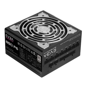 EVGA Supernova 850 P6, 80 Plus Platinum 850W, Fully Modular, Eco Mode with FDB Fan, 10 Year Warranty, Includes Power ON Self Tester, Compact 140mm Size, Power Supply 220-P6-0850-X1