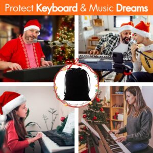 Piano Keyboard Dust Cover, 88 Keys Piano Music Keyboard Dirt Proof Cover Stretchy Electronic Keyboard Piano Cover Electronic Keyboard Cover With Durable Elastic & Cord Lock Must Have Piano Accessories