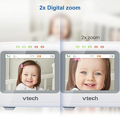 VTech VM320 Baby Monitor, 2.4" Screen with Fixed Camera, Night Vision, Soothing Sounds, 2-Way Talk, Secured Transmission, Secure Transmission No WiFi