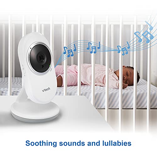 VTech VM320 Baby Monitor, 2.4" Screen with Fixed Camera, Night Vision, Soothing Sounds, 2-Way Talk, Secured Transmission, Secure Transmission No WiFi