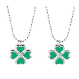 PPONE Anime Hanagaki Takemichi Necklace Darken Cosplay Hinata Tachibana Necklace Couple Clover Pendant (2pc)