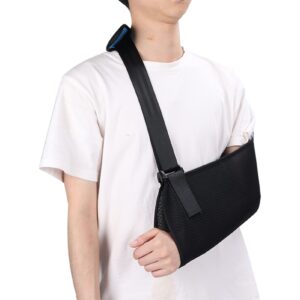 zjchao arm sling, adjustable shoulder immobilizer stabilizer brace support strap for broken fractured arm elbow wrist, shoulder rotator cuff support brace, left and right arm