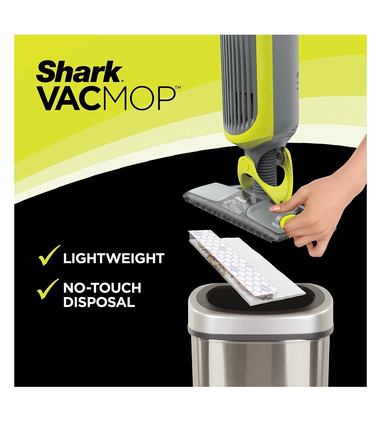 Shark VACMOP Cordless Hard Floor Vacuum Mop with Disposable VACMOP Pad, VM200