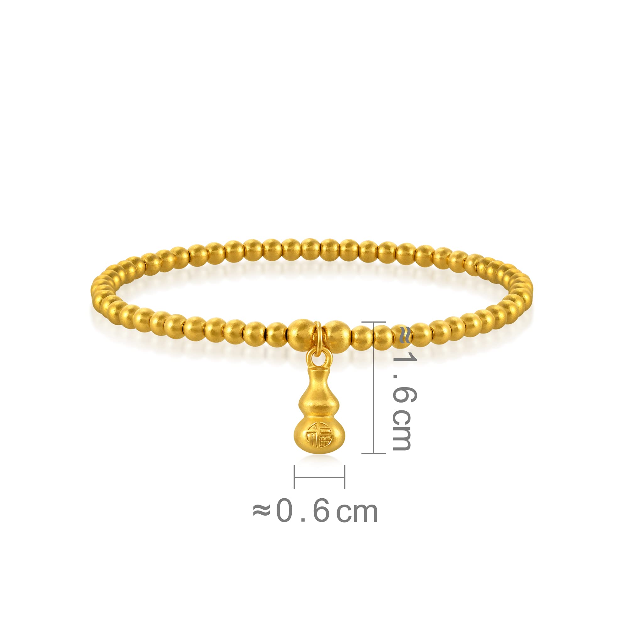 CHOW SANG SANG 999.9 24K Gold Price-by-Weight 8.6g Gold Gourd (Wulu) Bracelet (Wrist Size 13-14cm) 92700B