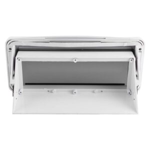 Aramox Water Resistant Marine Stereo Cover, ABS Marine Boat Single DIN DVD Waterproof Radio Cover Splash Guard Flush Mount White Shell