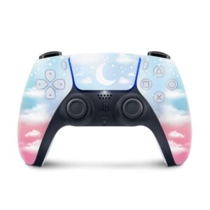 TACKY DESIGN Clouds PS5 Skin for PlayStation 5 Console and 2 Controllers, Blue skin Vinyl 3M Decal Stickers Full wrap Cover (Disk Edition)