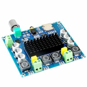 TDA7498 Bluetooth 5.0 digital power amplifier board dual channel 2 * 100W high power TF card AUX playback DC24V