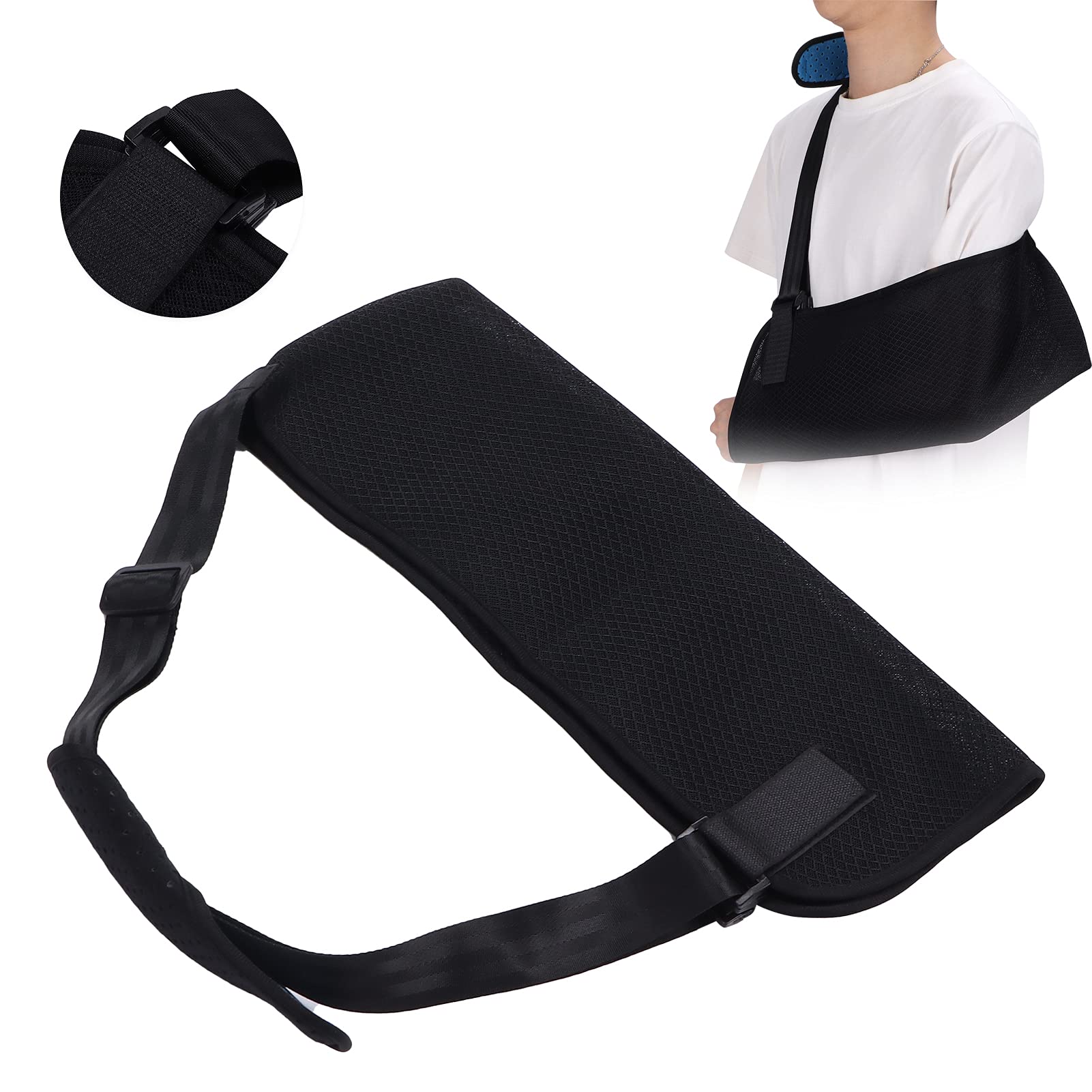 ZJchao Arm Sling, Adjustable Shoulder Immobilizer Stabilizer Brace Support Strap for Broken Fractured Arm Elbow Wrist, Shoulder Rotator Cuff Support Brace, Left and Right Arm