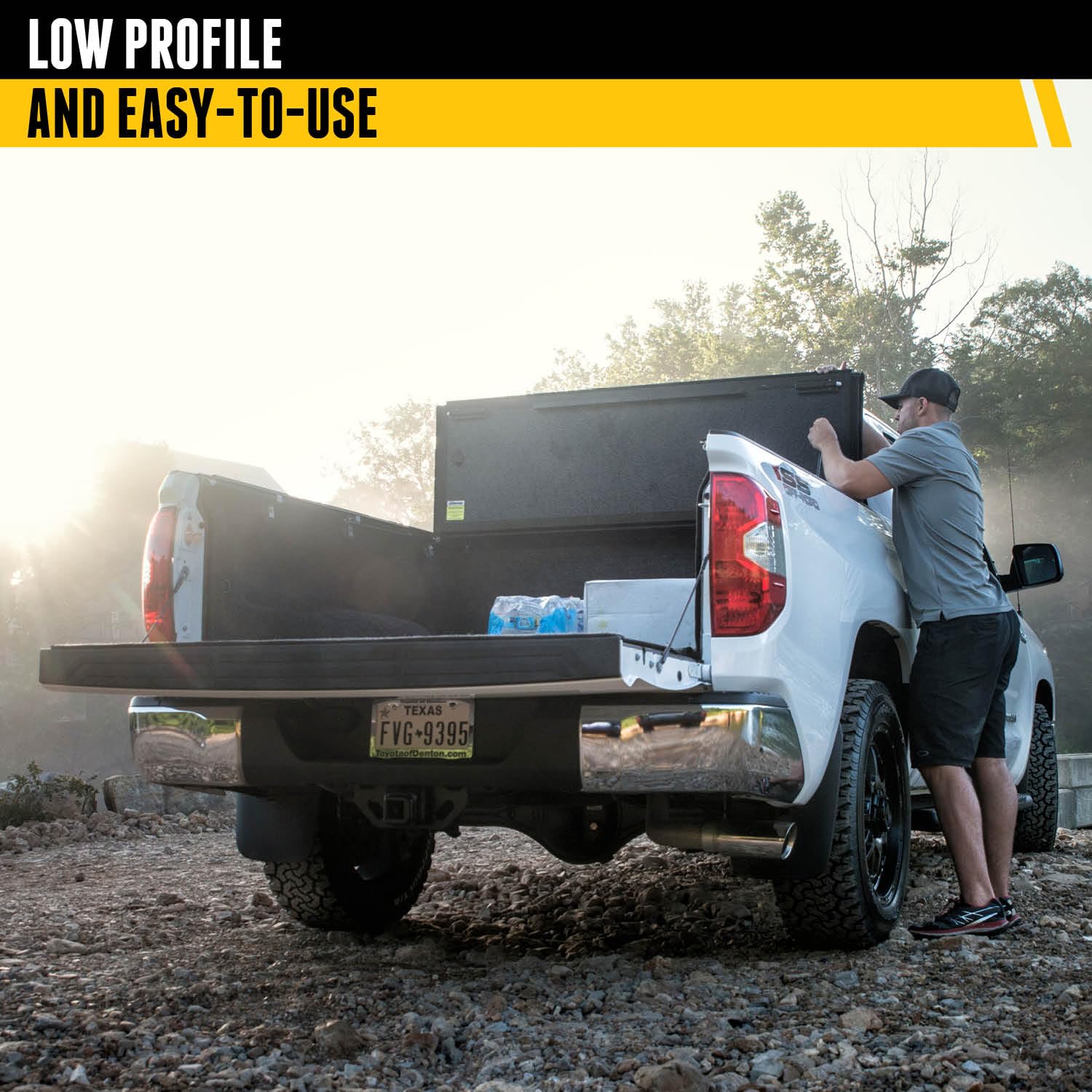 UnderCover Flex Hard Folding Truck Bed Tonneau Cover | FX21032 | Fits 2022 - 2023 Ford Maverick 4' 6" Bed (54.4")