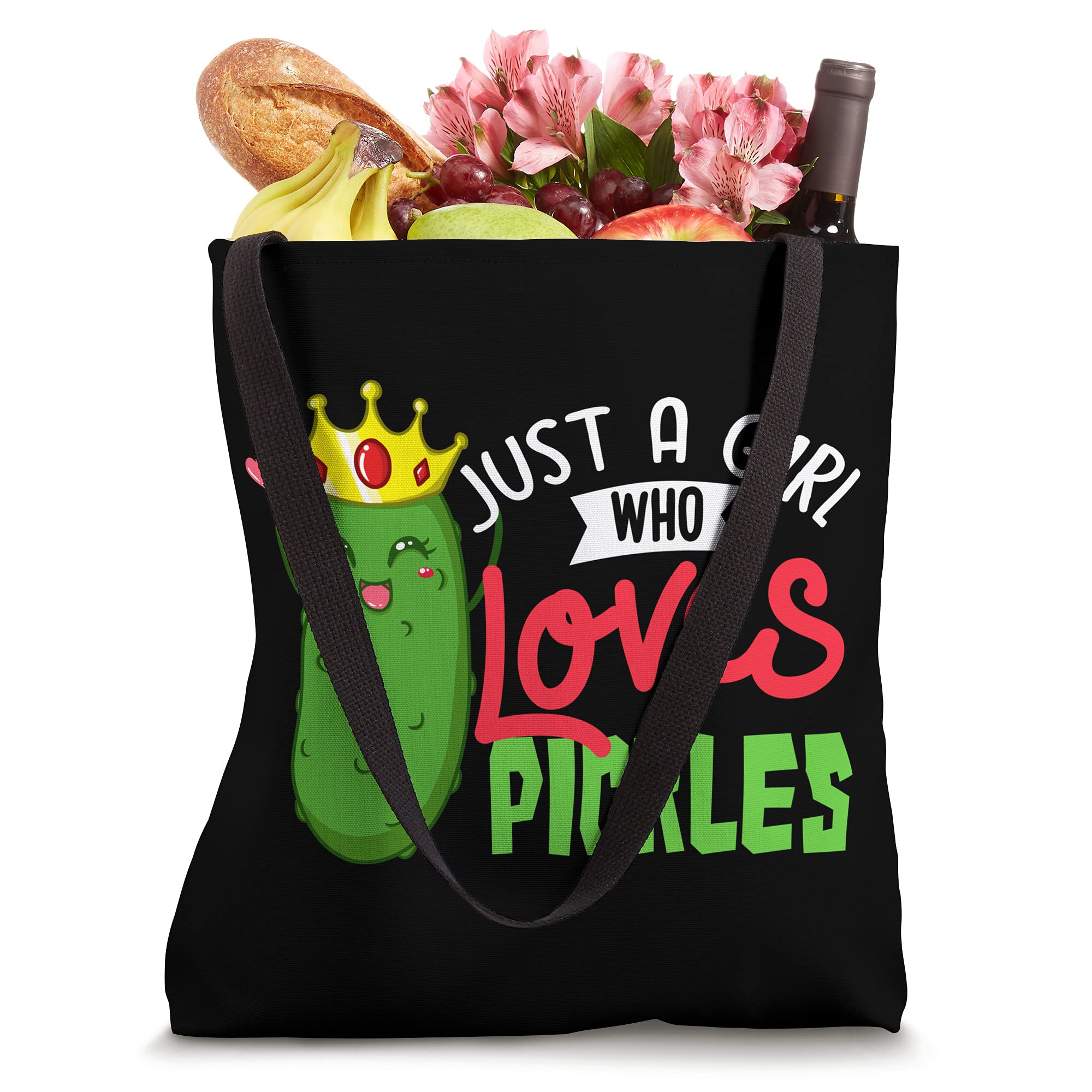 Just A Girl Who Loves Pickles Gift Dill Pickle Cucumber Tote Bag