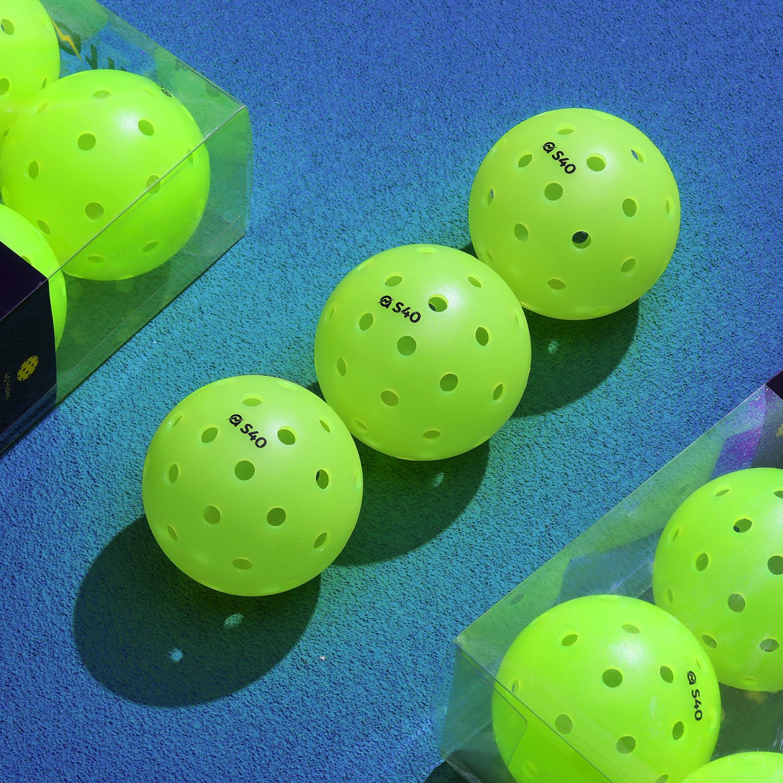 A11N S40 Outdoor Pickleball Balls- USAPA Approved, 6-Pack, Neon Green