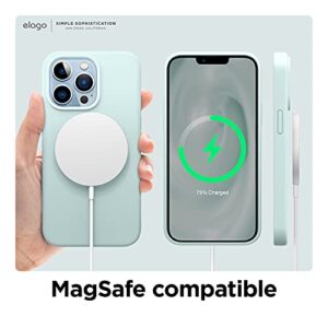 elago Compatible with iPhone 13 Pro Case, Liquid Silicone Case, Full Body Screen Camera Protective Cover, Shockproof, Slim Phone Case, Anti-Scratch Soft Microfiber Lining, 6.1 inch (Green)