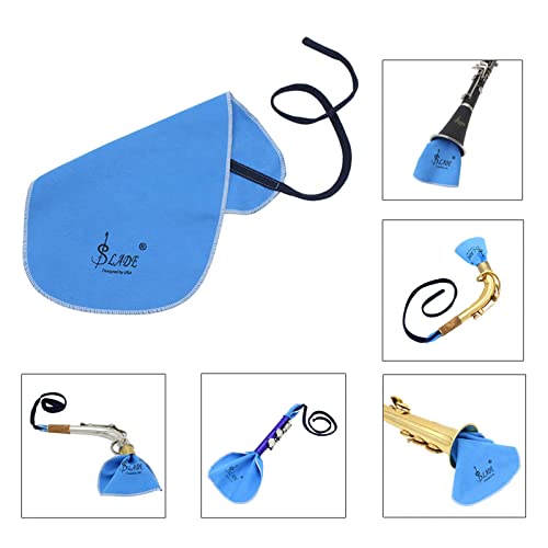 Lerodite Cleaning Cloth Swab for Inside Tube Suitable for Clarinet Piccolo Flute Sax Saxophone (Blue)