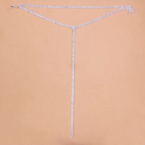 Blindery Rinestone Body Chains Jewelry Sexy Layered Body Necklace Crystal Body Necklace Nightclub Party Bikini Body Jewelry for Women