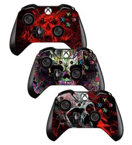 fottcz [3pcs] vinyl skin for xbox one/slim/x controller (standard edition), sticker decorate and protect device surface, group h