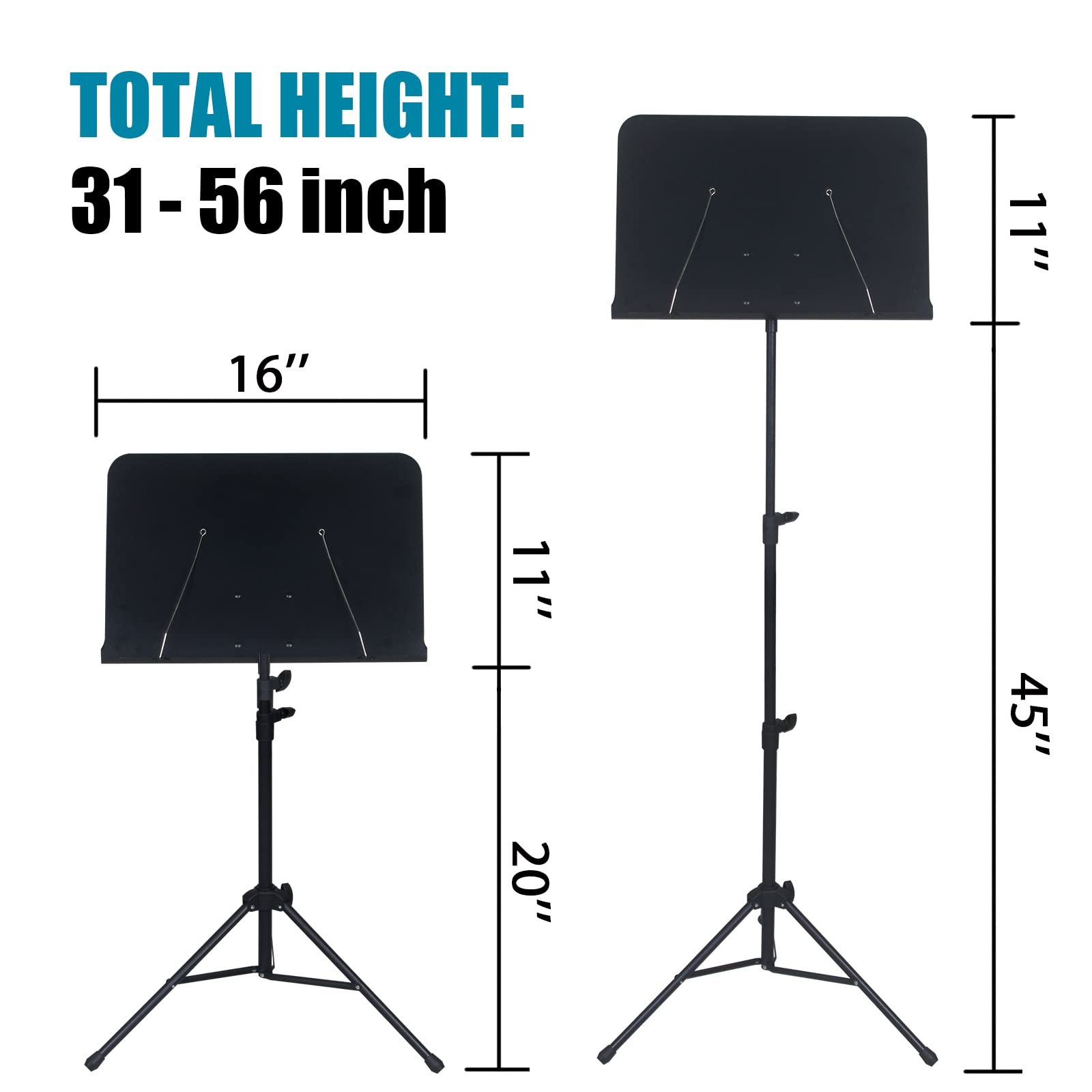 GLEAM Sheet Music Stand - Portable for Children and Carrying out Dual Use Desktop Book Stand