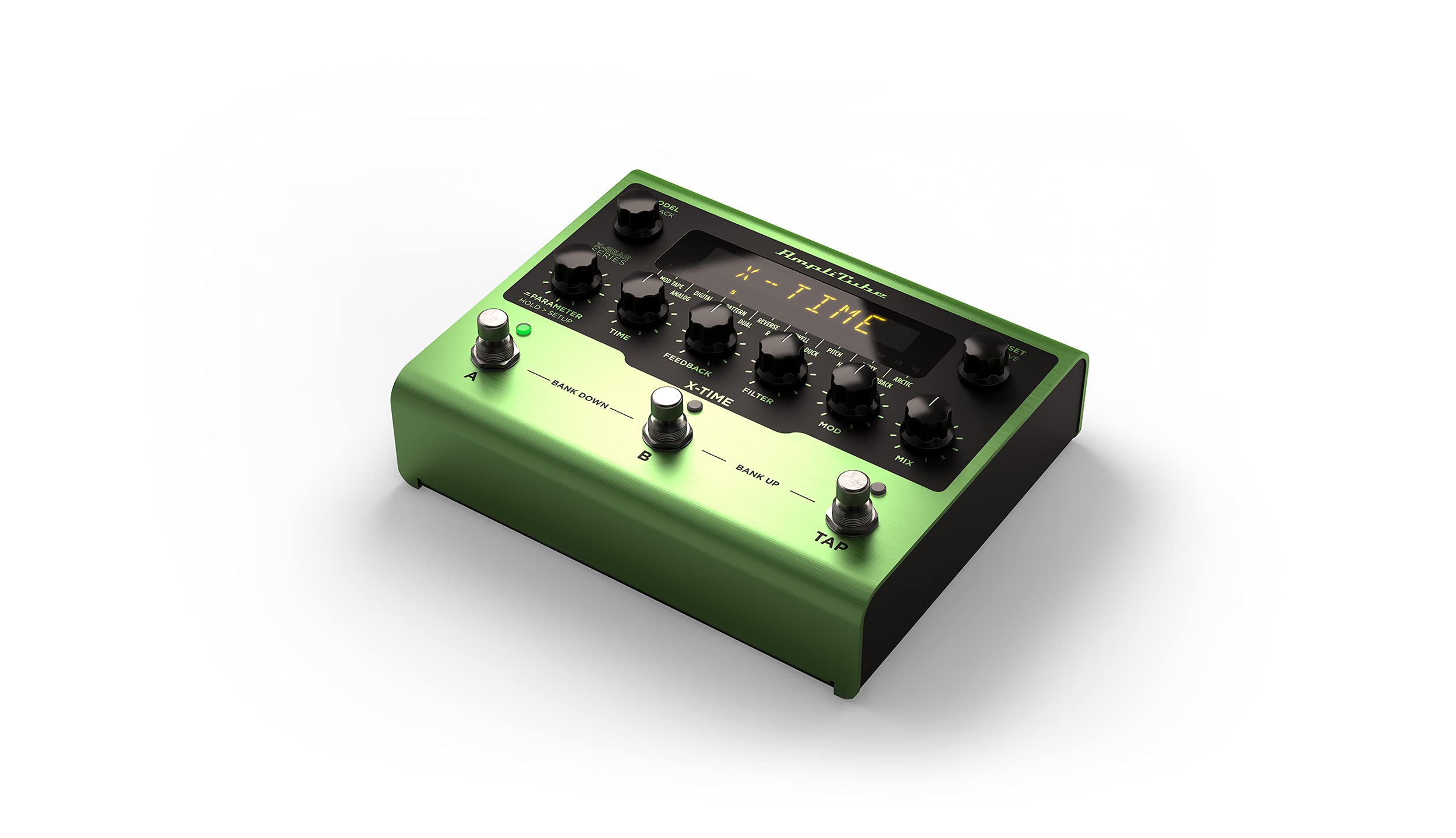 IK Multimedia AmpliTube X-TIME Delay pedal, All-new, audiophile delay algorithms, from tape to bucket to crystal-clear