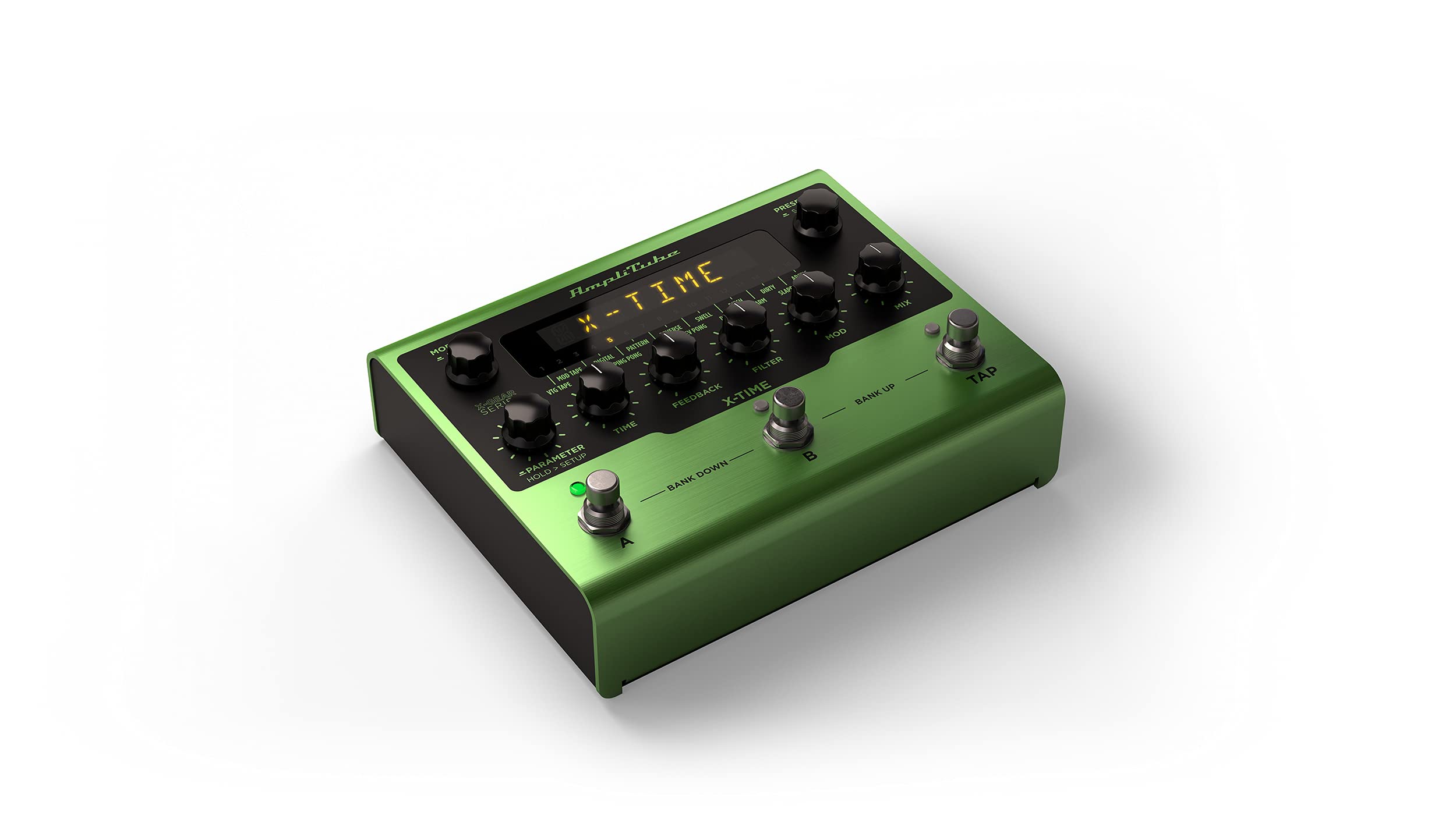 IK Multimedia AmpliTube X-TIME Delay pedal, All-new, audiophile delay algorithms, from tape to bucket to crystal-clear