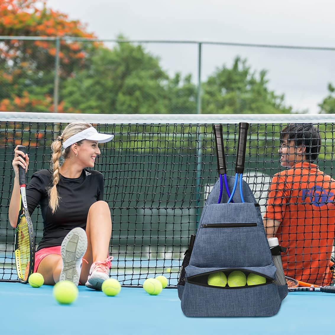 Layway Tennis Backpack for Men Women,Tennis Rackets Bag to Carry Racquets of Racquetball, Squash,Badminton,Pickleball and Other Travel Sport Accessories (Blue)