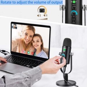 PROAR Microphone for Podcast, USB Microphone Kit for Phone, PC/Micro/Mac/Android,Professional Plug&Play Studio Microphone with Stand for Gaming, Online Chatting, Videos, Voice Overs, Streaming