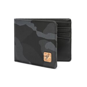 Lanyani Wallet For Teen Kids Boys Teenager Men Small RFID Bifold Wallets Thin Minimalist (camo black