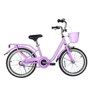 coewske kid's bike steel frame children bicycle 14-16 inch with training wheel (purple, 18 inch)