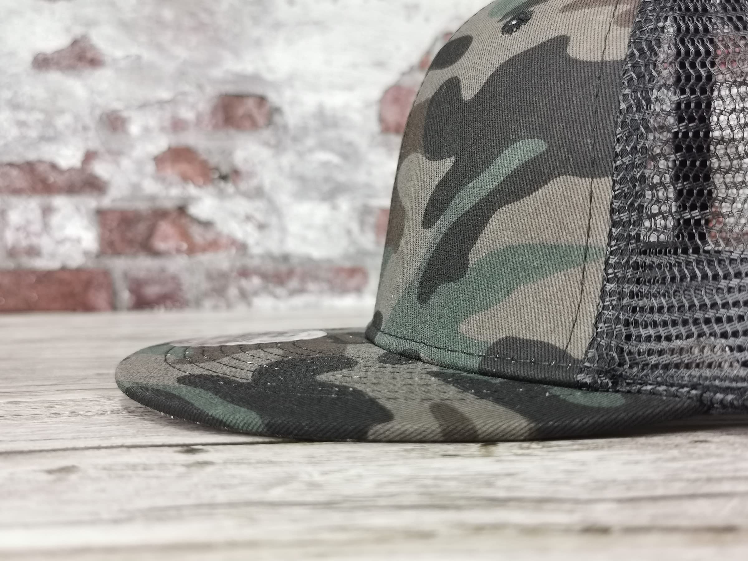 Classic Camo Flat Bill Brim Snapback Hat Visor Mesh Hats for Men Women, Hip Hop Baseball Cap Adjustable Dad Hat Trucker Hat Unisex