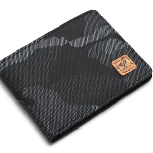 Lanyani Wallet For Teen Kids Boys Teenager Men Small RFID Bifold Wallets Thin Minimalist (camo black