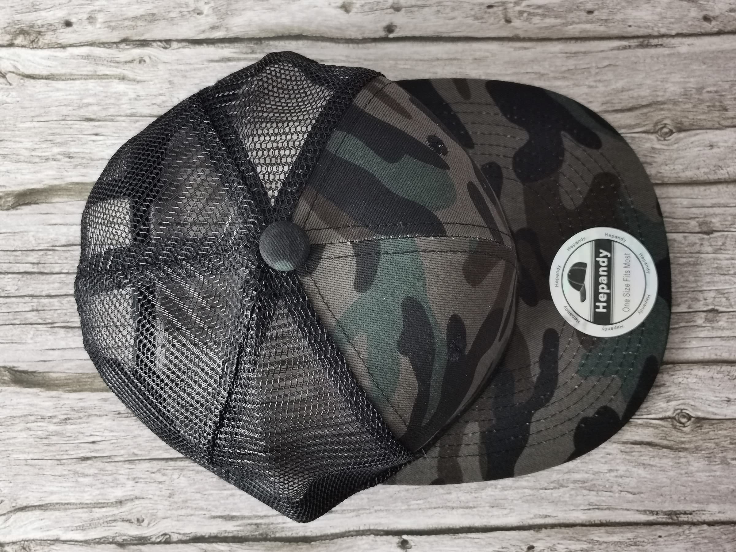 Classic Camo Flat Bill Brim Snapback Hat Visor Mesh Hats for Men Women, Hip Hop Baseball Cap Adjustable Dad Hat Trucker Hat Unisex