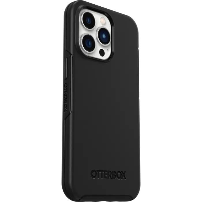 OtterBox iPhone 13 Pro (ONLY) Symmetry Series Case - BLACK, ultra-sleek, wireless charging compatible, raised edges protect camera & screen