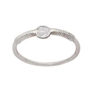 0.20 ctw natural diamond polki tiny stackable ring, handmade ring, 925 sterling silver (5.5)