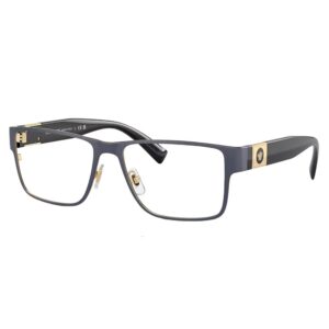 versace ve 1274 1468 black metal rectangle eyeglasses 55mm