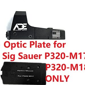 Ade Advanced Optics RD3-006 Green Dot Sight + Optic Mounting Plate for Sig Sauer P320 M17 / M18 Pistol