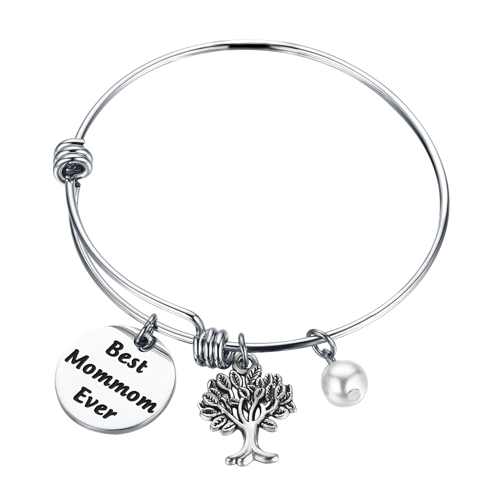 CENWA MomMom Birthday Gift MomMom Bracelet MomMom Jewelry Best Mommom Ever Bracelet (Best Mommom Ever br)