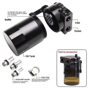 Ryanstar Oil Catch Can Kit Oil Separator Reservoir Tank Baffled Compatible with Ford F150 2.7EB 3.5EB 5.0L Passenger Side 2011-2021，Raptor 3.5L Ecoboost 2017-2021, Expedition 3.5L EcoBoost 2018-2021