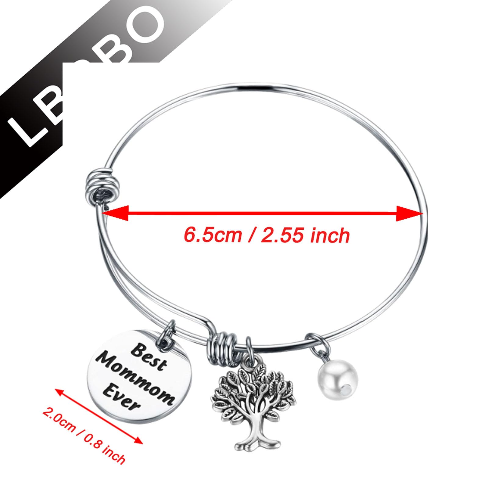 CENWA MomMom Birthday Gift MomMom Bracelet MomMom Jewelry Best Mommom Ever Bracelet (Best Mommom Ever br)