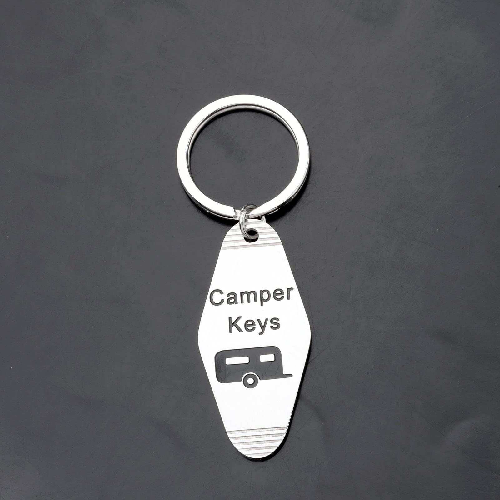 KUIYAI Vintage Motel Camping Gift Camper Motel Hotel Keychain Camper Keys Gift Caravan Gift Wanderlust Gift Traveler Gift for Campers (Camper keys)