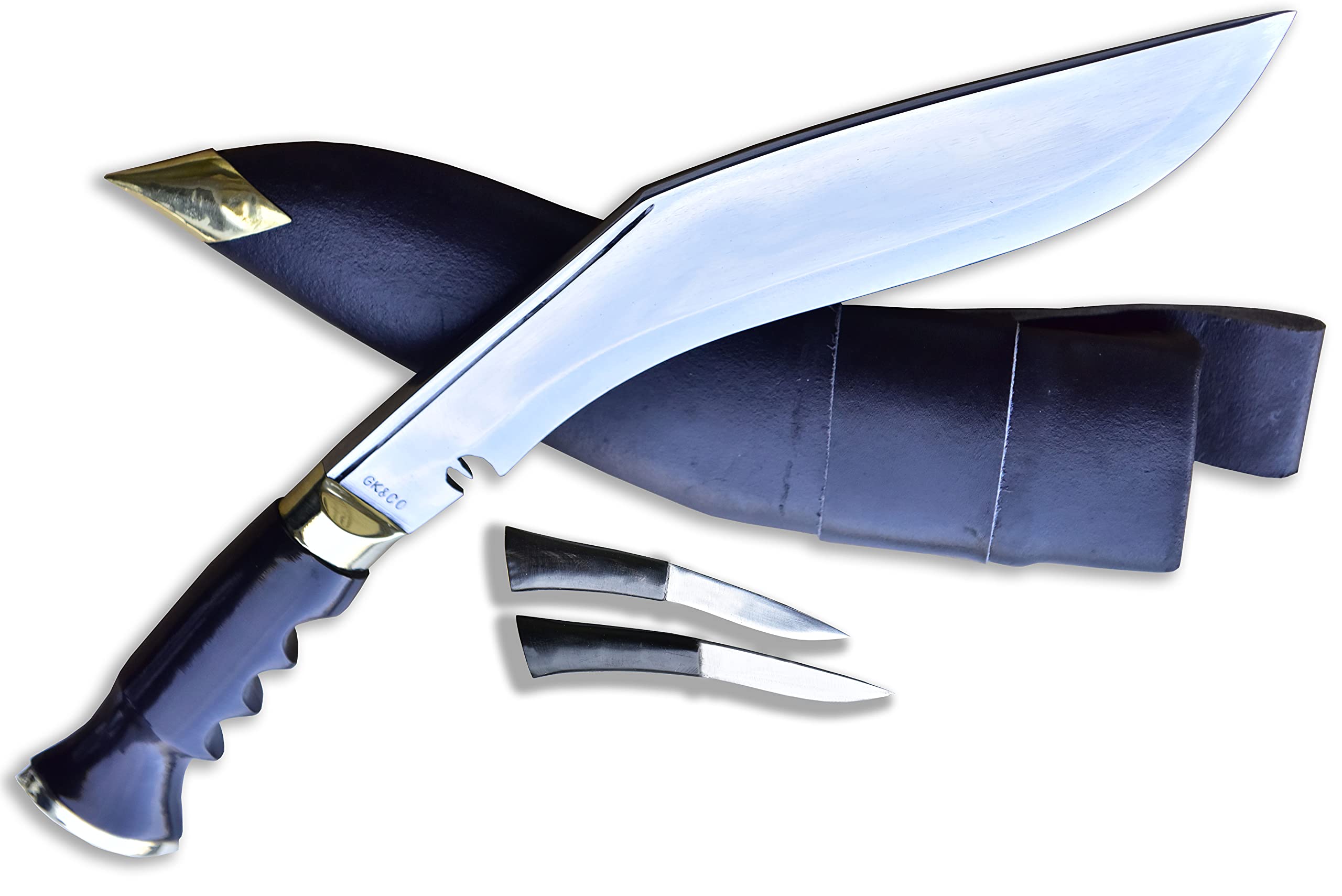 GK&CO. Kukri House Genuine Kukri Knife - 11 Inch Blade World War II Gripper Horn Handle Kukri/Khukuri - Handmade in Nepal