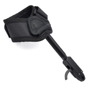 azarxis archery compound bow release aid trigger adjustable black wrist strap (black)