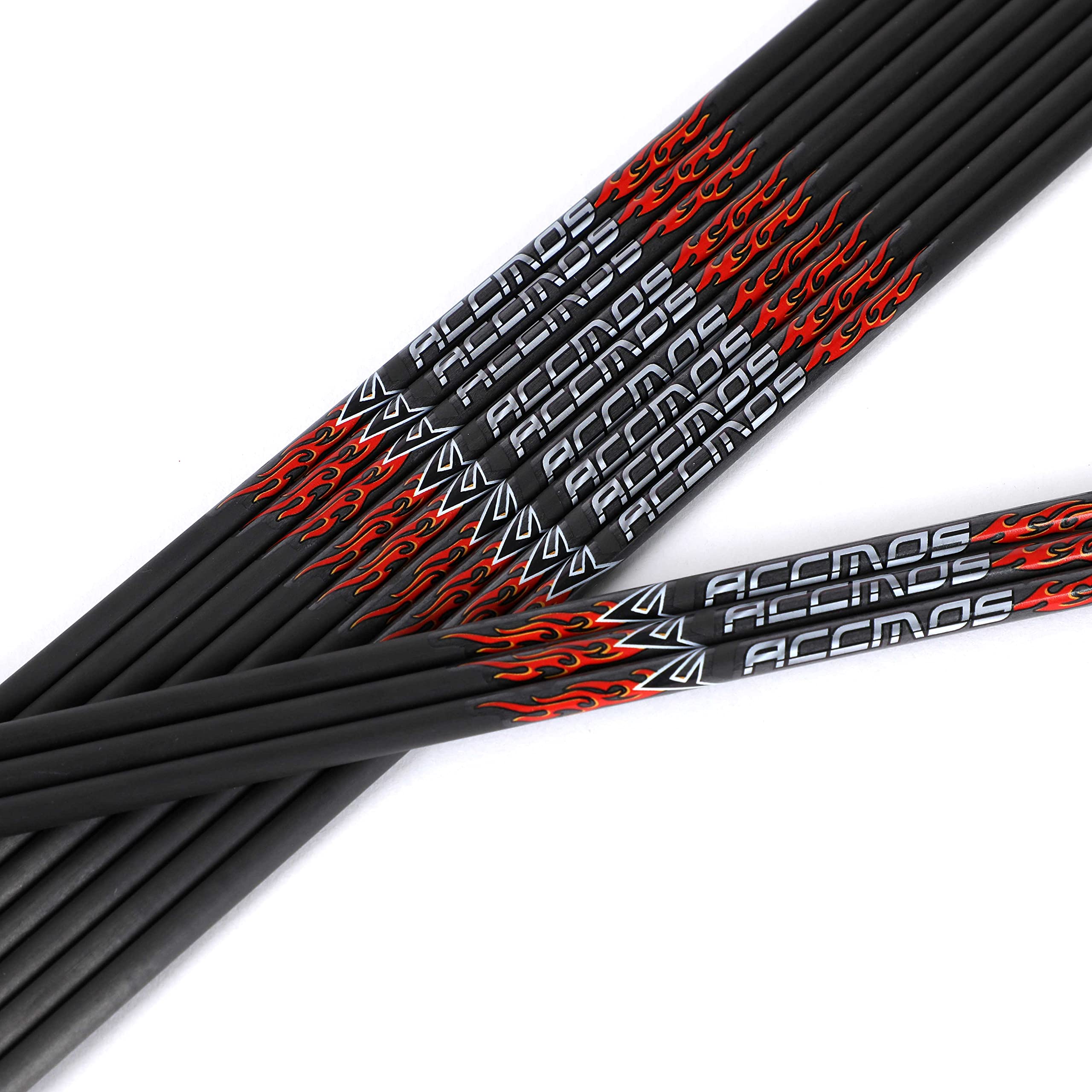 12pc Custom Length Carbon Arrows for 15-95 Lb Compound Bow ID 6.2mm .244" 22-33 Inch Spine 250 300 340 400 500 600 700 800 Target Practice & Hunting Arrow Adult Youth Shooting