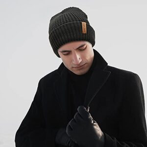 LAPI.ZAPI Winter Hat for Men Fleece Lined Skull Cap Cuff Beanie Outdoor Women Sports Cap