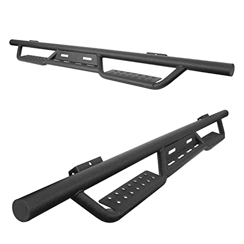 V8 GOD F150 Side Step Running Board Nerf Rails Rock Slider Bar Texture Steel Compatible with Ford F-150 2009-2014 SuperCrew