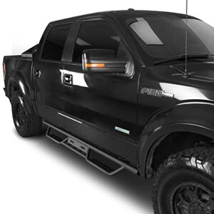 V8 GOD F150 Side Step Running Board Nerf Rails Rock Slider Bar Texture Steel Compatible with Ford F-150 2009-2014 SuperCrew