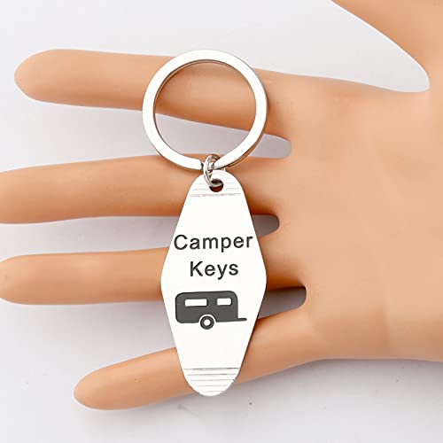 FOTAP Camper Gift Camper Keys Keychain Camping Lover Gift RV Camping Gift Camp Love gift Camper Travel Gift Camper Gift Camping Gift (Camper Keys)